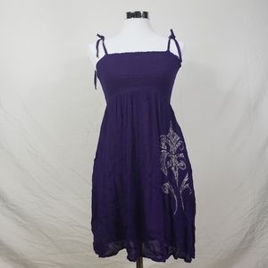 Ocean Breeze Purple Studded Dress Womens Medium